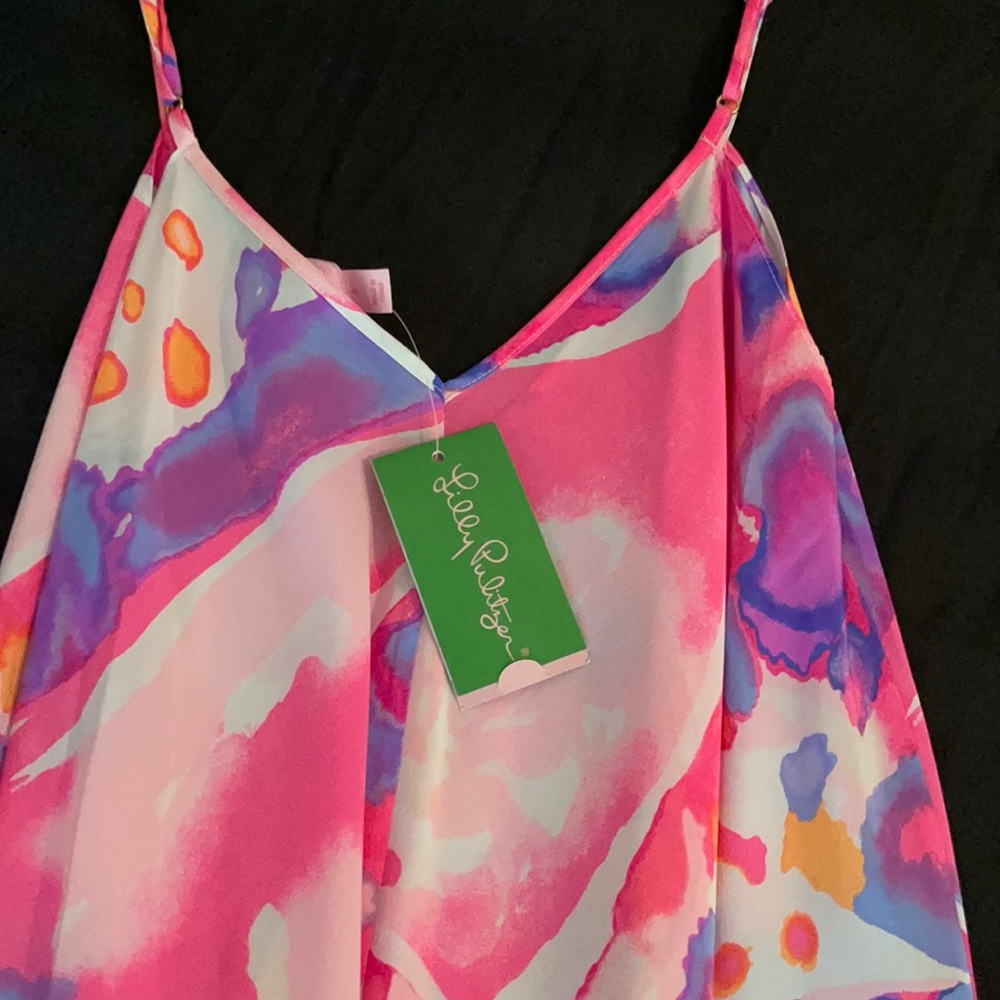 NWT Lilly Pulitzer rylan silk maxi in resort white sandy rays